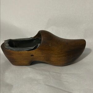 Antique/vintage wooden shoe planter